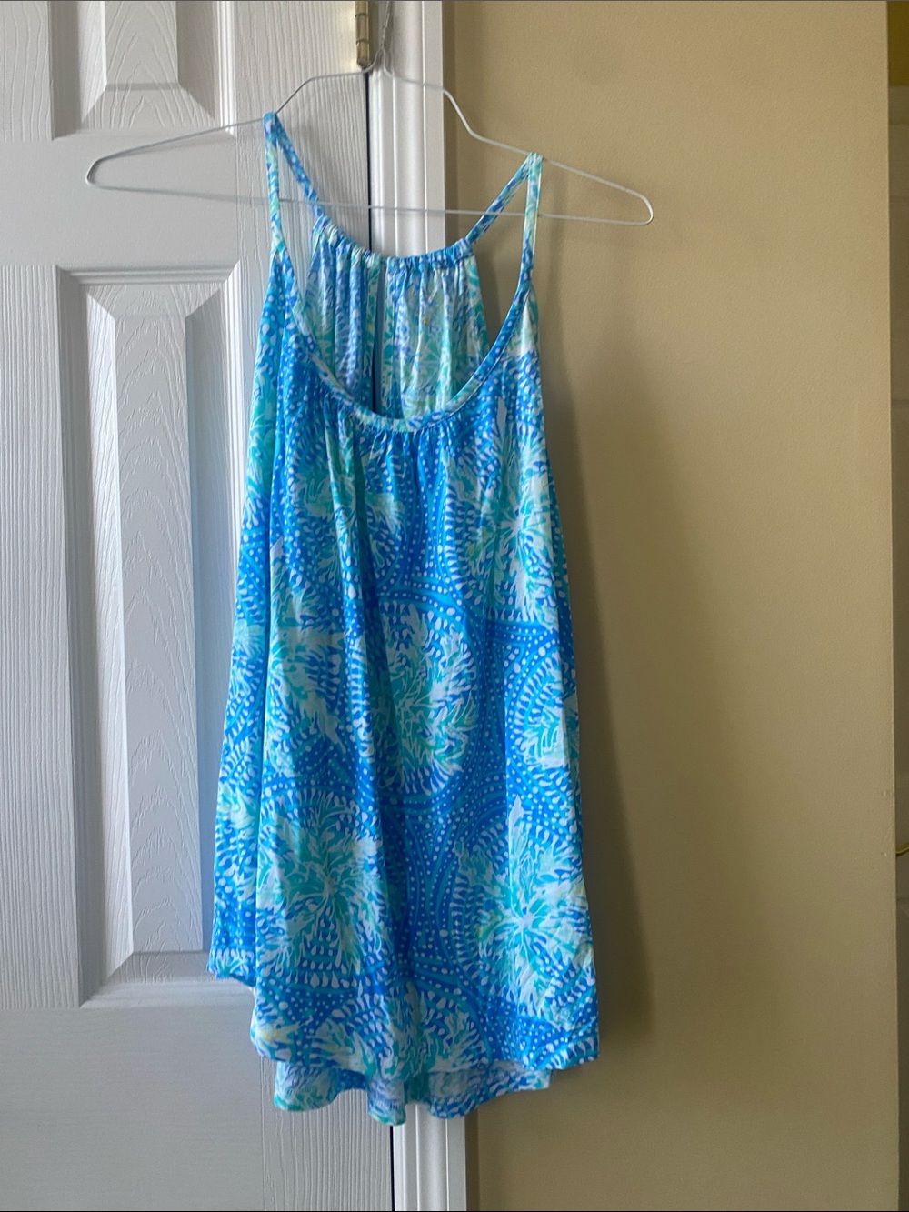 Lilly Pulitzer Blue & Turquoise Printed Tank Top
